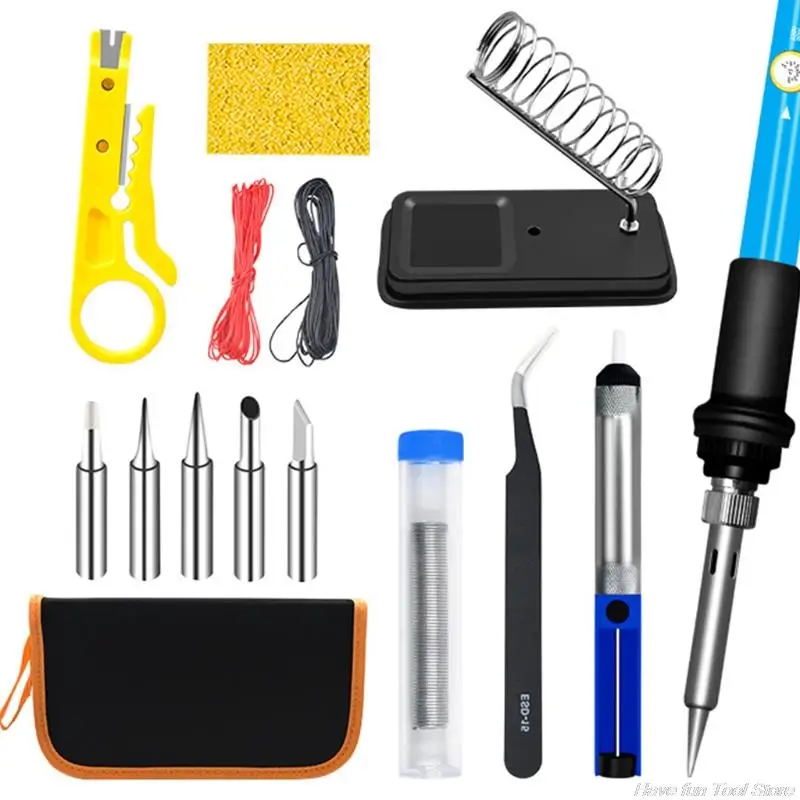 

220V/110V 60W Soldering Iron Wood Burning Kit Heat Transfer Gourd Engraving Tool Carving Pyrography Pen Welding Set dropshopper