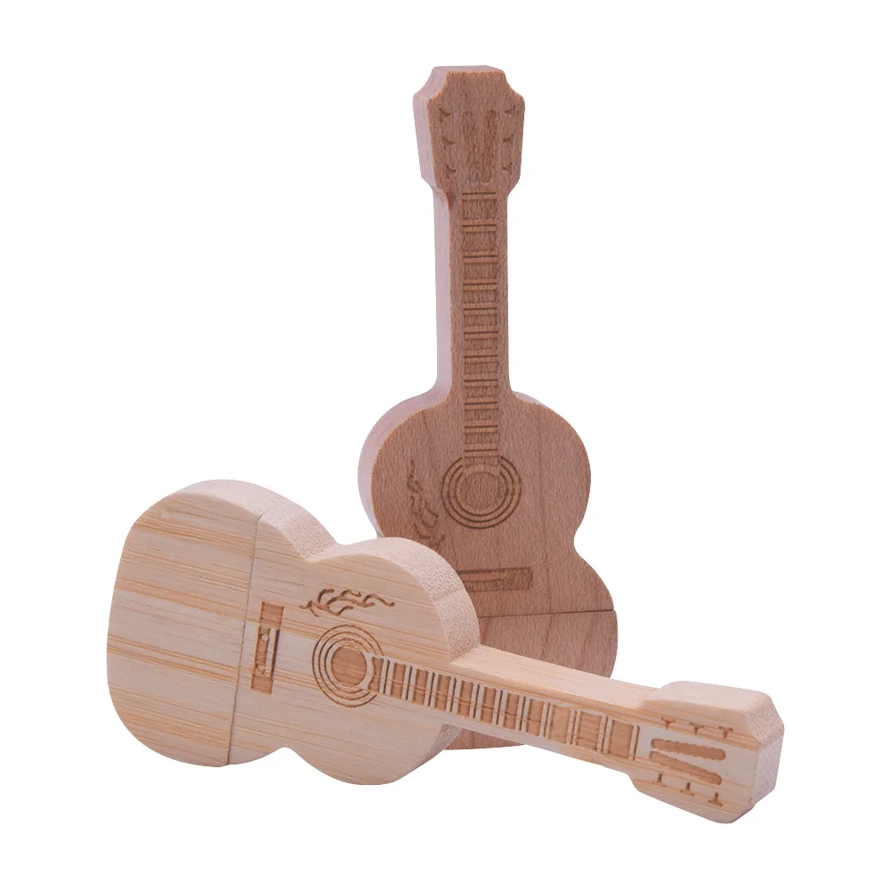 Пользовательские логотип деревянная гитара флэш накопитель Usb 32 ГБ 16 8 4 дерево 64