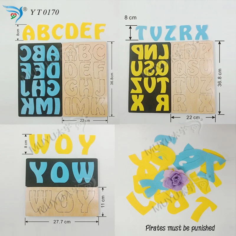 

8cm Alphabet suit wooden die mold/cutting tool die YT0170