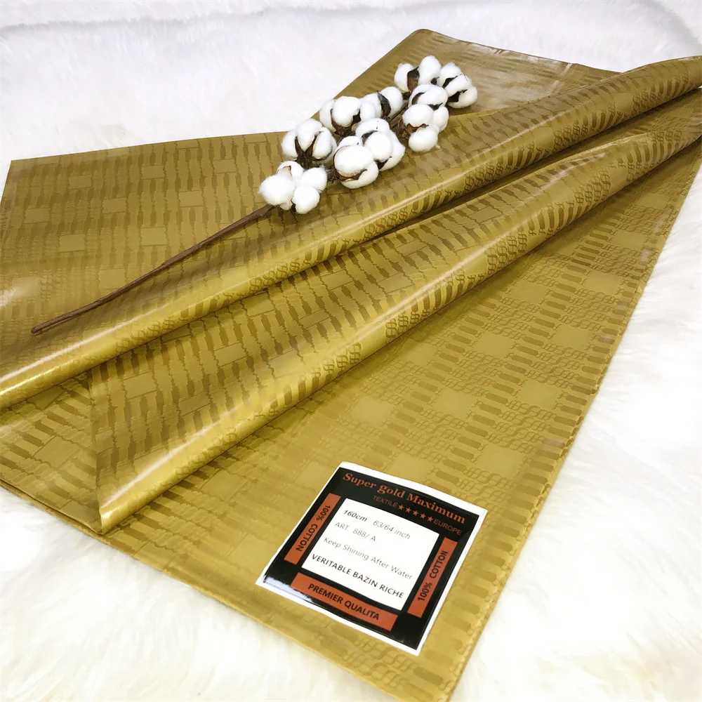 

5 м/лот 100% хлопок Bazin богатый парчовый материал парфюмерная ткань Bazin парчовая ткань высшего качества ткань для мужчин Ткань