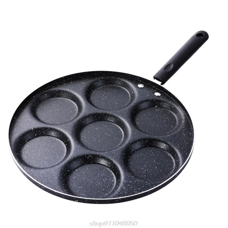 7 отверстий яйца сковорода с горшок Сковорода для омлета антипригарным покрытием