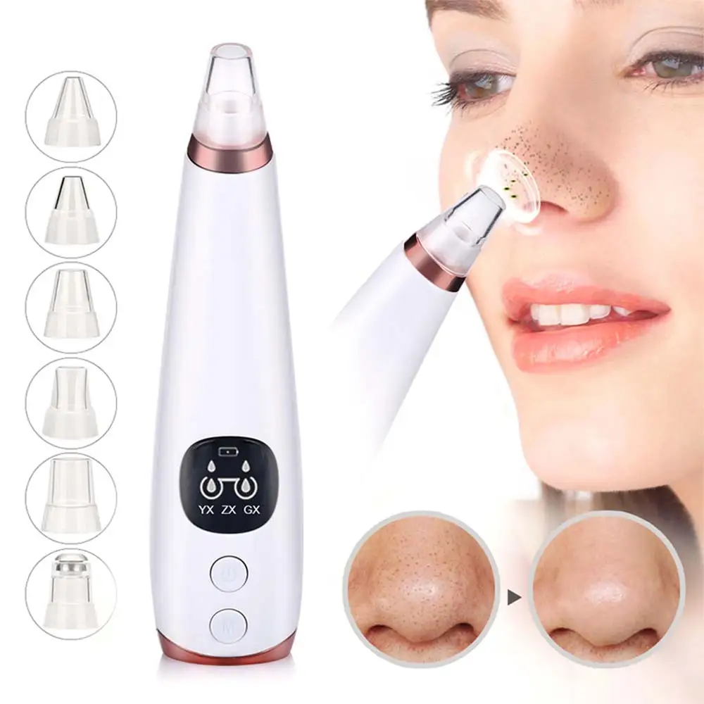 

USB Rechargeable Blackhead Remover Face Pore Vacuum Skin Care Acne Pore Cleaner Pimple Removal Vacuum Suction Tools