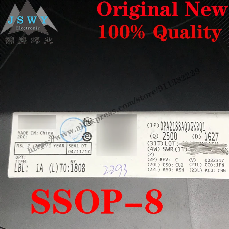 

10~100 PCS OPA2188AQDGKRQ1 SSOP-8 Semiconductor Operational Amplifier-Op Amp IC Chip with for with module arduino Free Shipping