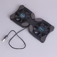 2 fan usb port mini ocus laptop notebook cooling pad cooler cooling pad folding cooler cooling pad black color