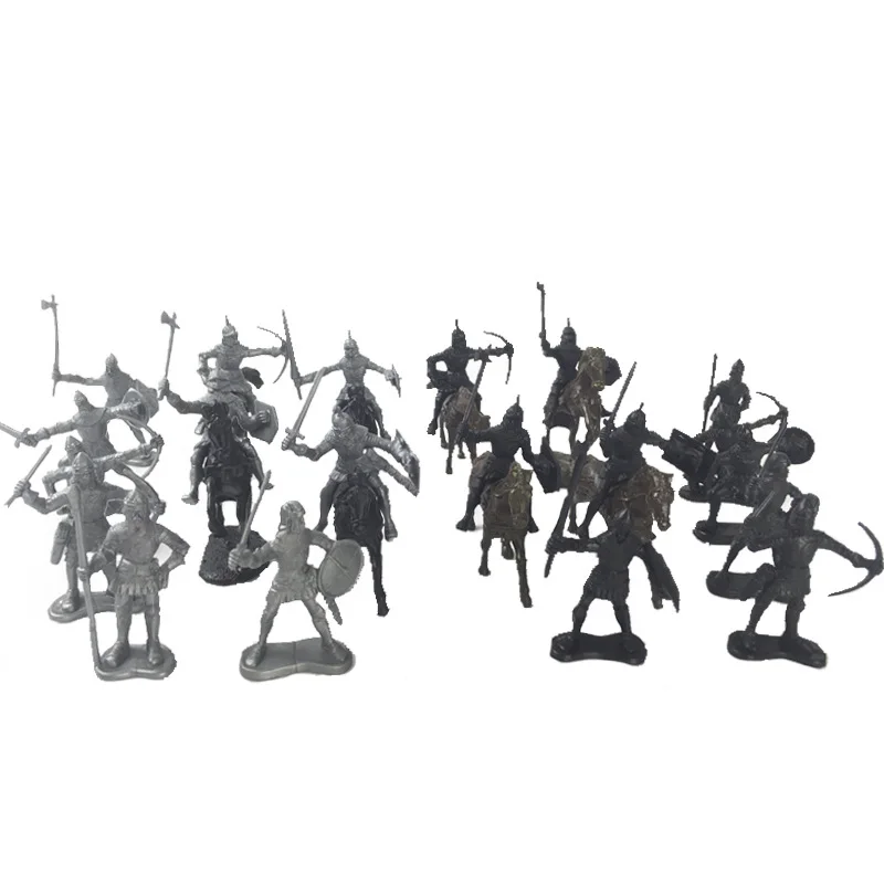 28 шт./компл. моделирование средневековый сражений рыцарь-воин с изображением