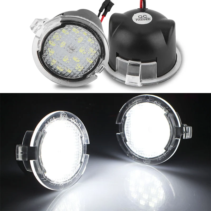 Пара Автомобильное зеркало заднего вида LED лужа Лампа Белый Синий Мини под