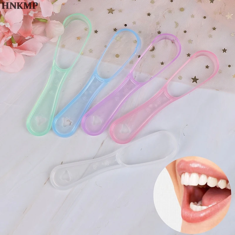 

1pc Oral Hygiene Tongue Scraper Cleaner Mouth Hand Scraper Brush Cleaning Dentalcare 5 Colors