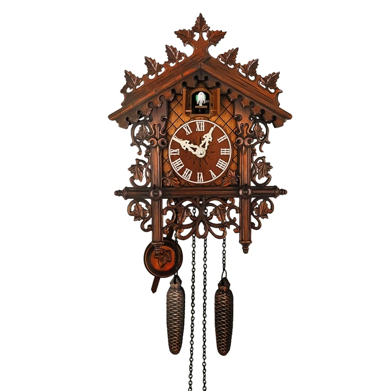 

Wooden Hanging Wall Clock Bird Alarm Clock Cuckoo Clocks For Home Kid's Room Decoration