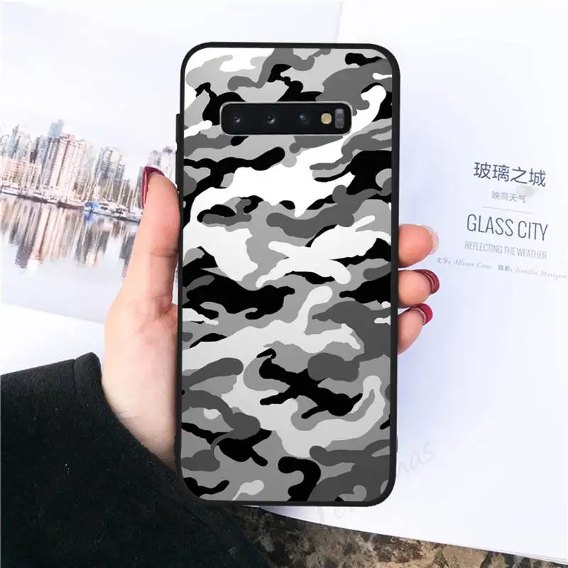 

Army Green Camouflage Phone Case For Samsung galaxy S 7 8 9 10 20 edge A 6 10 20 30 50 51 70 note 10 plus