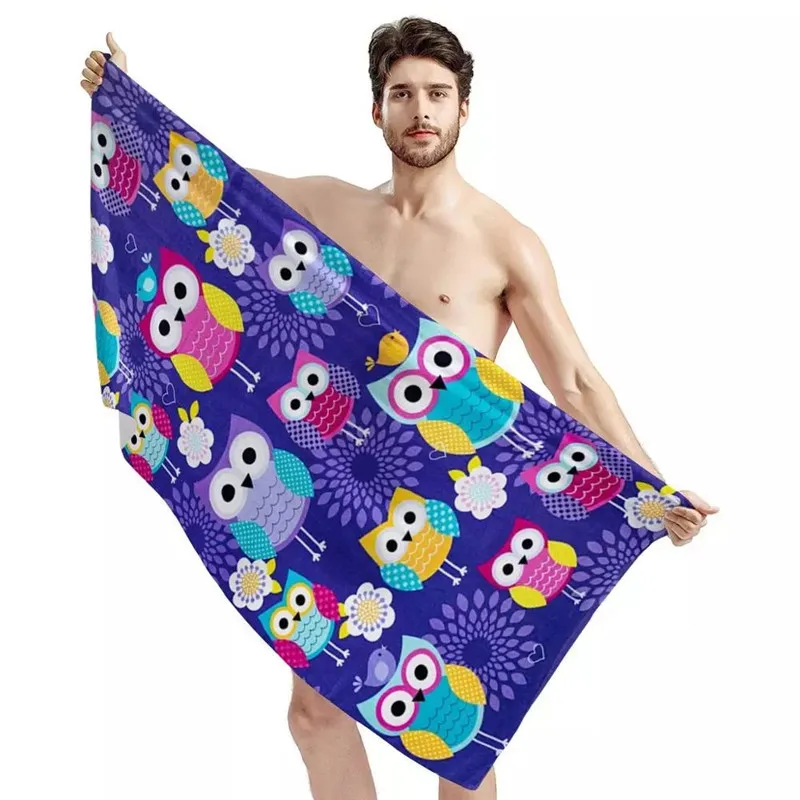 HUGSIDEA принт с совой из мультфильма Ванная комната Ванна Полотенца Мягкий хлопок