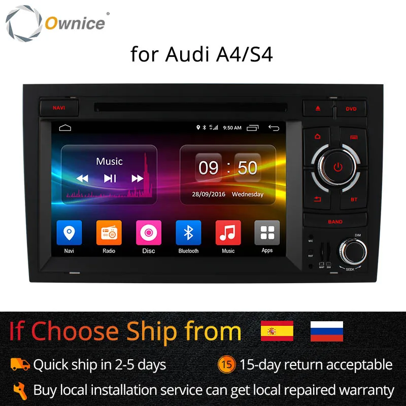 

Ownice C500 Octa 8 Core 4G SIM LTE ANDROID 6.0 CAR DVD PLAYER for Audi A4 2002-2008 wifi GPS BT Radio 2GB RAM 32GB ROM