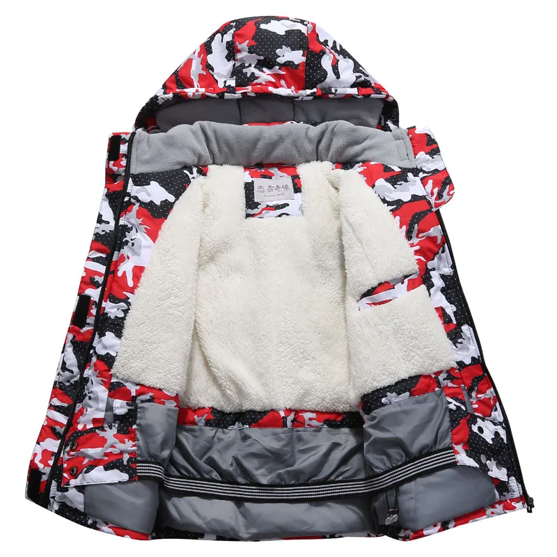 

OLEKID -30 Degree Russian Winter Children Ski Suit Plus Velvet Warm Waterproof Jacket Coat Boy Overalls 3-20 Years Girl Snowsuit