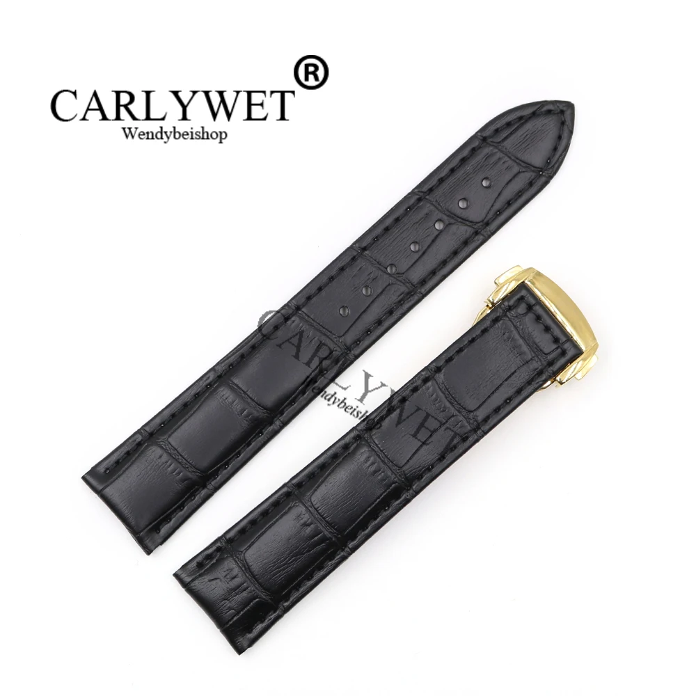 Ремешок CARLYWET из натуральной кожи для наручных часов винтажный браслет seamaster с