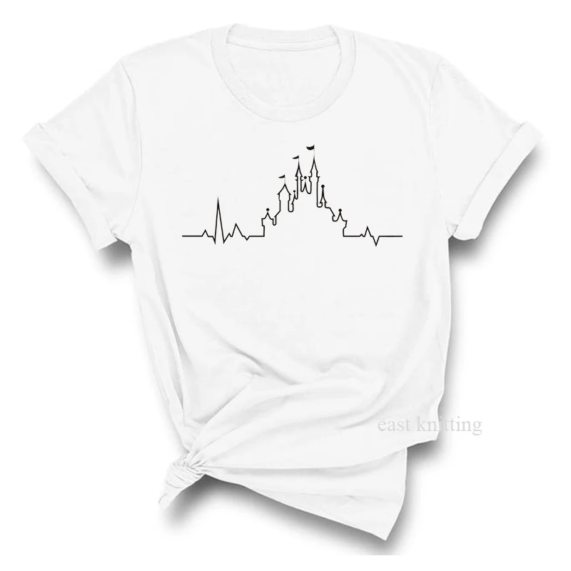 0964-white Heartbeat Lifeline, собачья Лапка, кошачья лапка, женская футболка, Halajuku, повседневная забавная футболка, унисекс, для девушек, топ, футболки, хипстер, Прямая поставка - Цвет: 0964-white