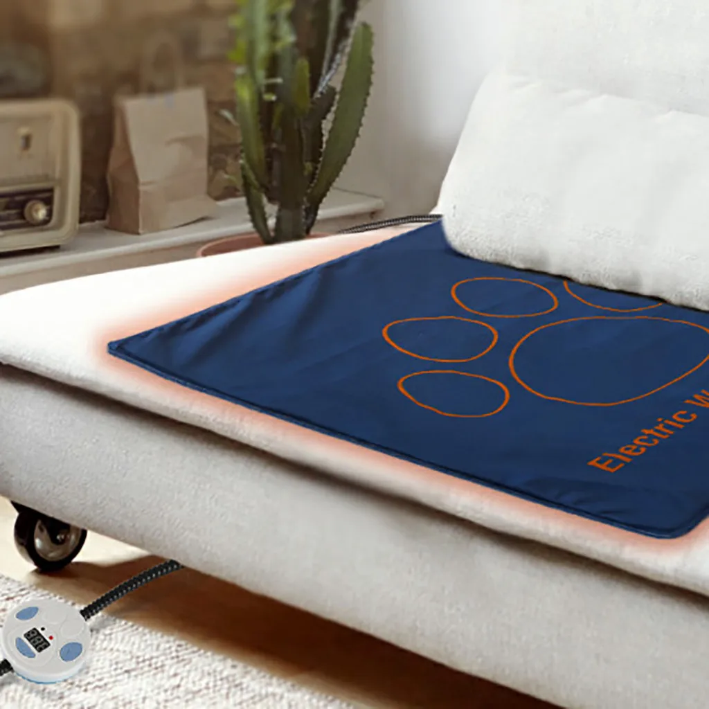 

New Waterproof Pet Heated Pad Bed Cat Dog Warmer Electric Heating Mat Cushion Electric Blanket Hot Blanket Bule Solid 19Dec25