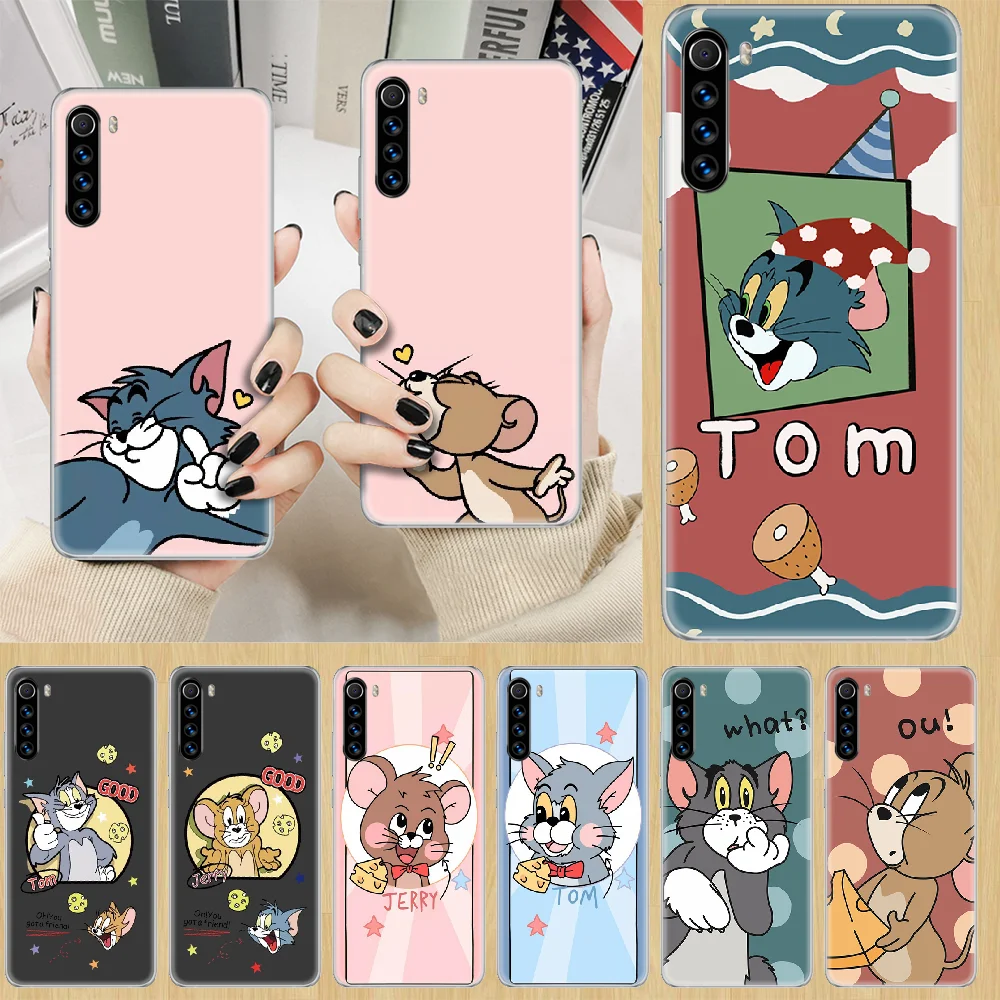 Милый мультяшный чехол Toms Jerrys для пары телефонов XIAOMI Redmi Note 3 4 4X 5 6 7 8 9 Pro T S max