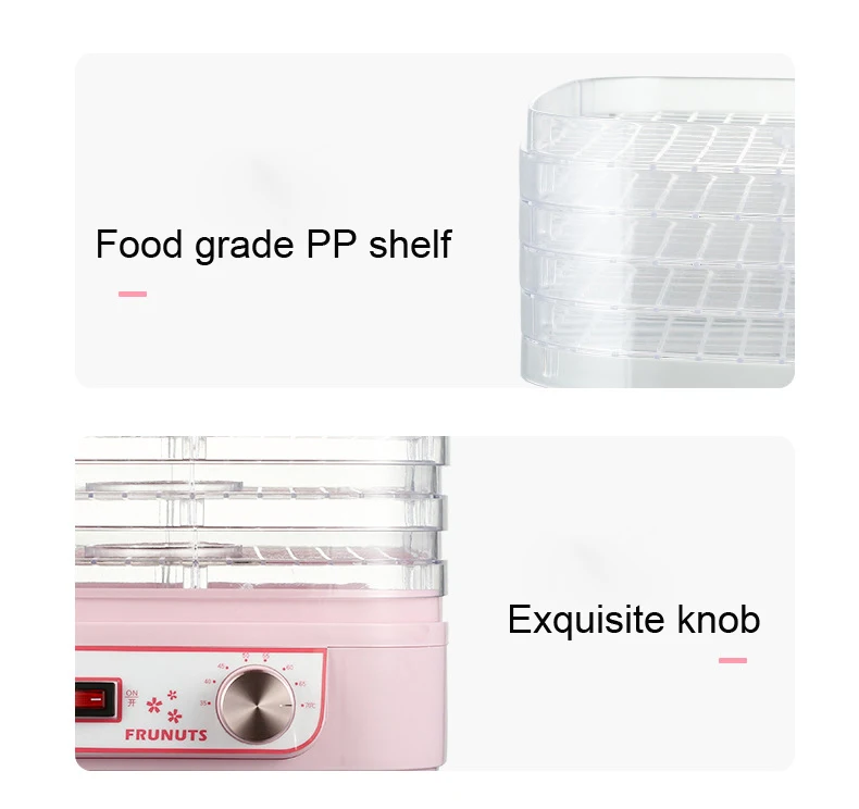 Осушитель для пищевых продуктов, фруктов, овощей, трав, мяса, сушильная машина, закуски, еда, сушилка с 5 лотками, машина для сушки мяса