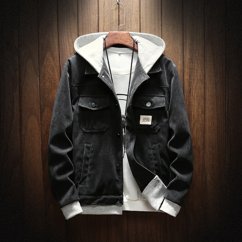 Новое поступление мужская куртка весна осень с капюшоном Повседневная
