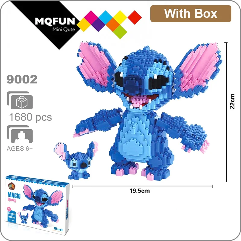 HC 9002 With Box HC большой мультфильм Аниме Супер Герой Марио Тоторо Snorlax пластиковый строительный блок кирпичи игра DIY 3D Сборная модель обучающая игрушка - Цвет: HC 9002 With Box
