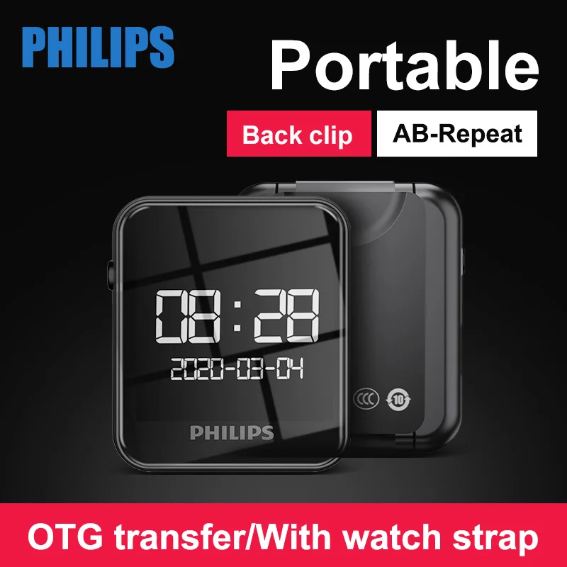 Philips 100% оригинальный Bluetooth 4 2 V OTG сенсорный экран FM MP3 плеер Музыкальный |