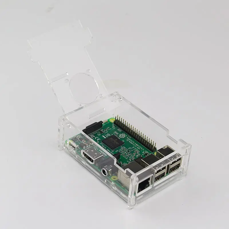 Для Raspberry Pi 3 Model B + (плюс) акриловый чехол прозрачный корпус коробки охлаждающий