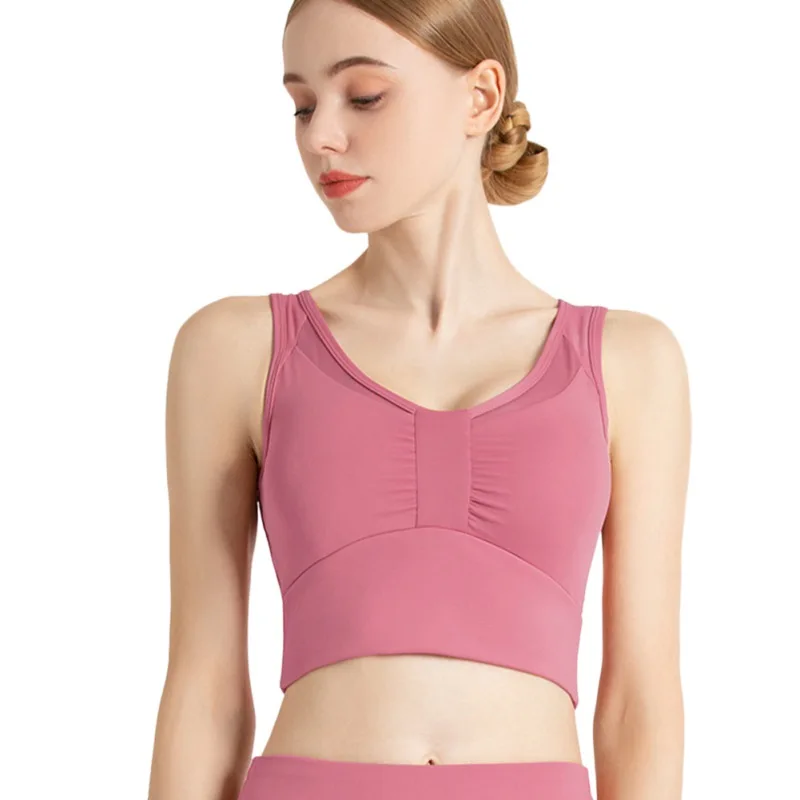 

Women Push Up Seamless Sports Underwear Wirefree Padded High Strength Shockproof Anti-Exposure Bra