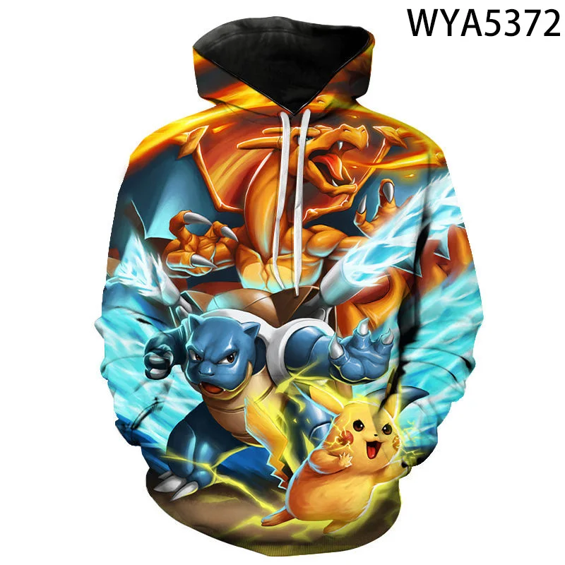 

2021 модные повседневные Мультяшные толстовки с аниме-принтом для мужчин и женщин, детские толстовки, уличный пуловер с 3D принтом, топы для ма...