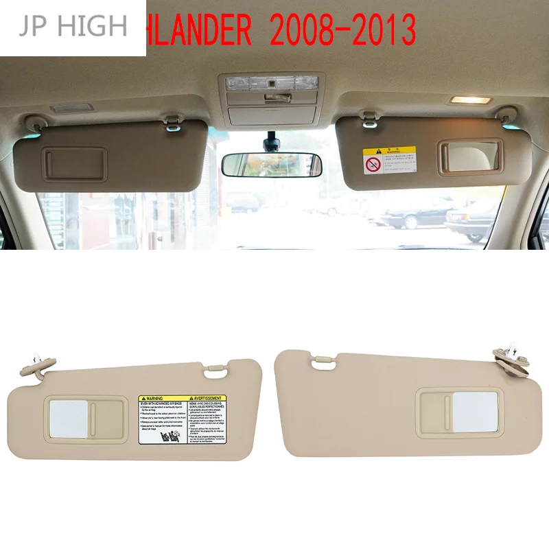 Пара левая и правая боковая лампа для Toyota Highlander 2008-2013 с лампой макияжа 74320-48500 -