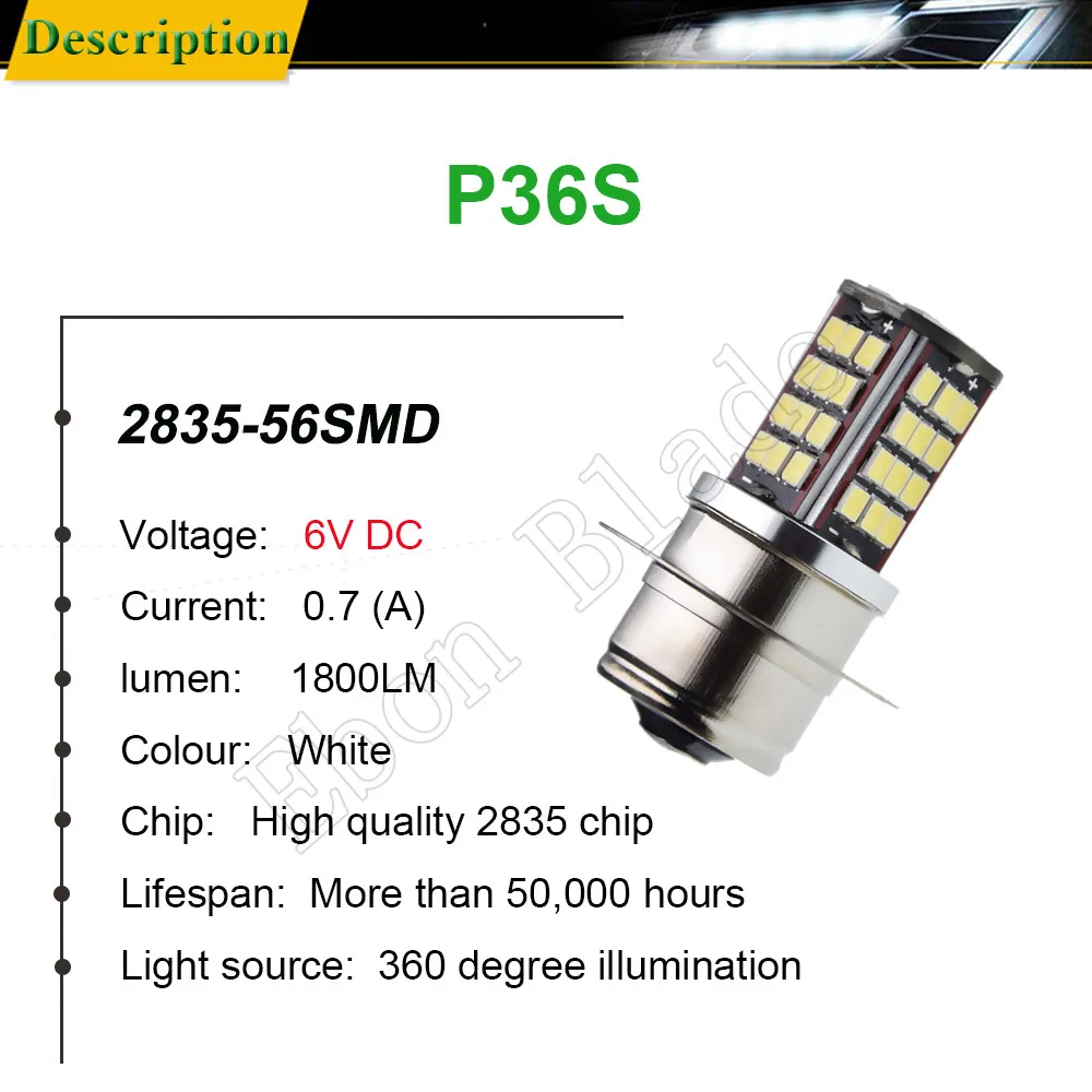 Фото Автомобильный светодиодный противотуманный светильник PPF P323 Lucas LLB323 2835 56SMD, 2 шт., белый точечный светильник, Лампа 6000K 6V 12V 24V 30V DC, Стайлинг авт... №2