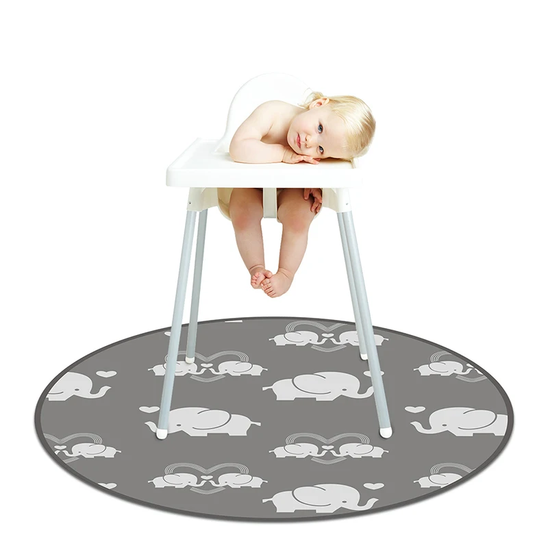 

Washable Highchair Floor Mat Silicone Spot Anti-Slip Mat Waterproof Leak Proof Mat Picnic Mat Household Anti Dirty Tablecloth