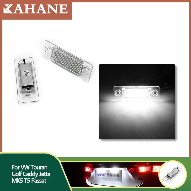 

2pcs LED Car License Number Plate Light Lamp No Error For VW Touran Golf Caddy Jetta MK5 T5 Passat Cimousint SKODA Superb