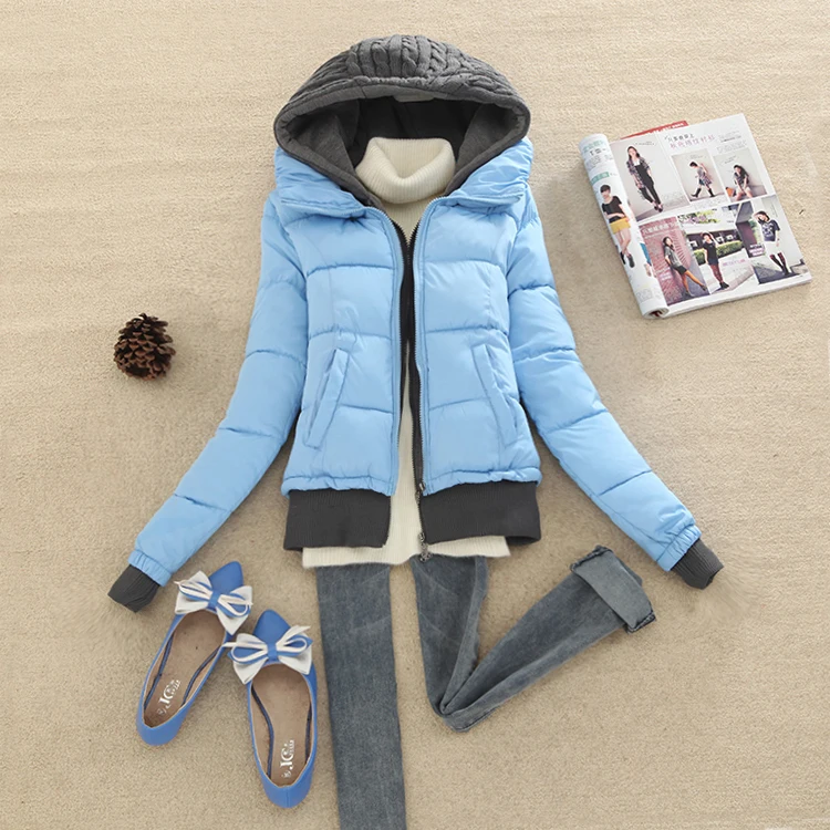 И куртки 2020 пальто новое осенне-зимнее женское тонкое трикотажное с капюшоном