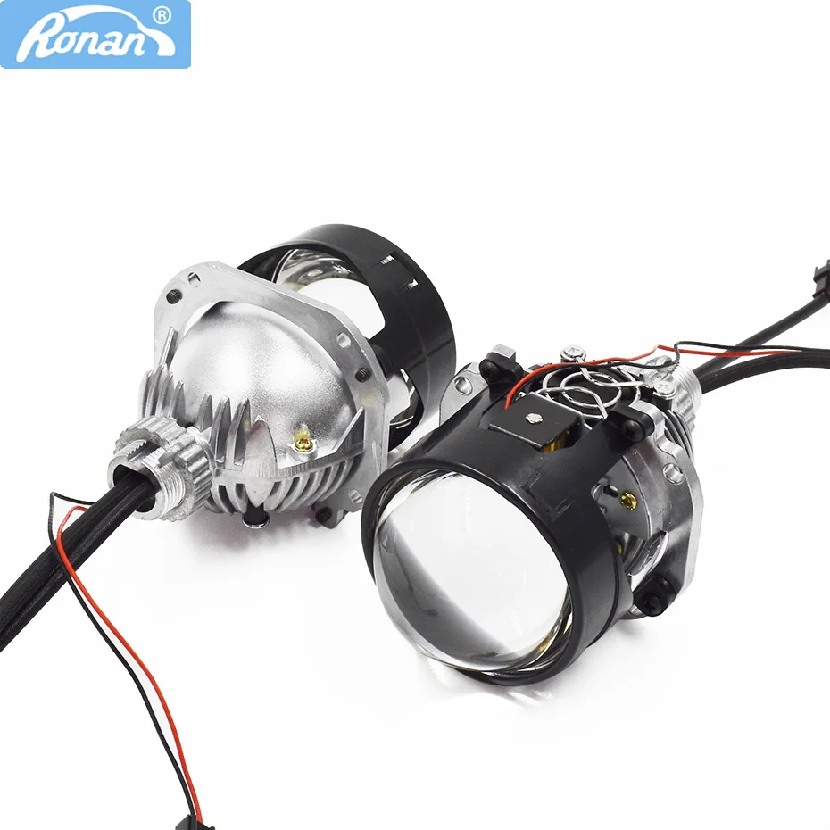 

Ronan 2.5 inch MH1 Bi-LED Projector Lens with H4 H7 9005/9006 Adapter samll szie for universal car headlight retrofit upgrade