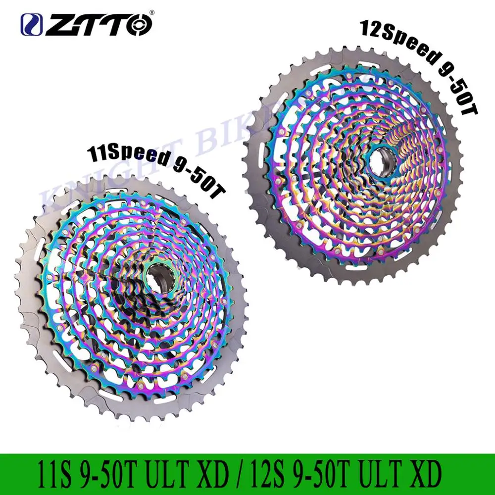 ZTTO Ultimate MTB 11 скоростей 9-50T и 12 Скоростей ULT XD велосипедная кассета Радуга полный