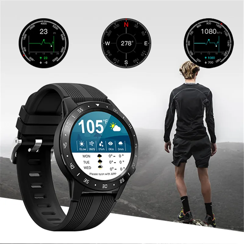 Смарт-часы M5 GPS с барометром альтиметром компасом Bluetooth-вызовом