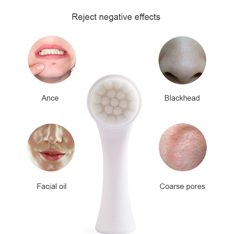 Новый двухсторонний силиконовый портативный отшелушиватель для лица с эффектом