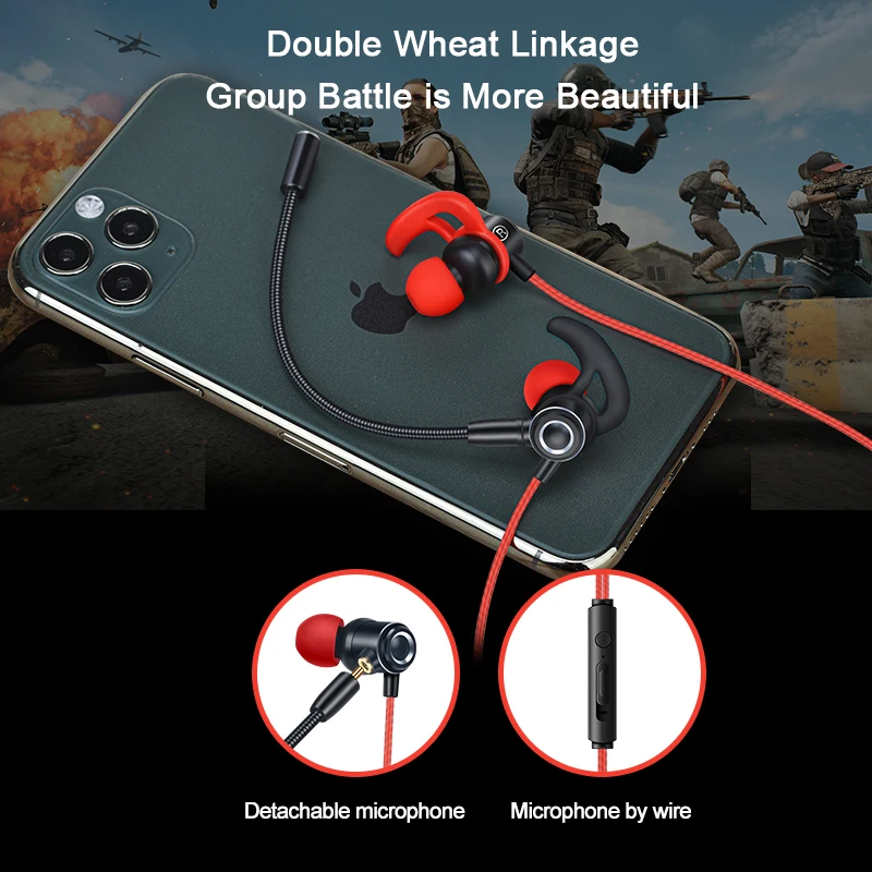 

In Ear Earphone Video Game Anchor Computer Mobile Phone Wired Headset Is Suitable For Huawei Oppo Xiaomi Samsung PC Laptop