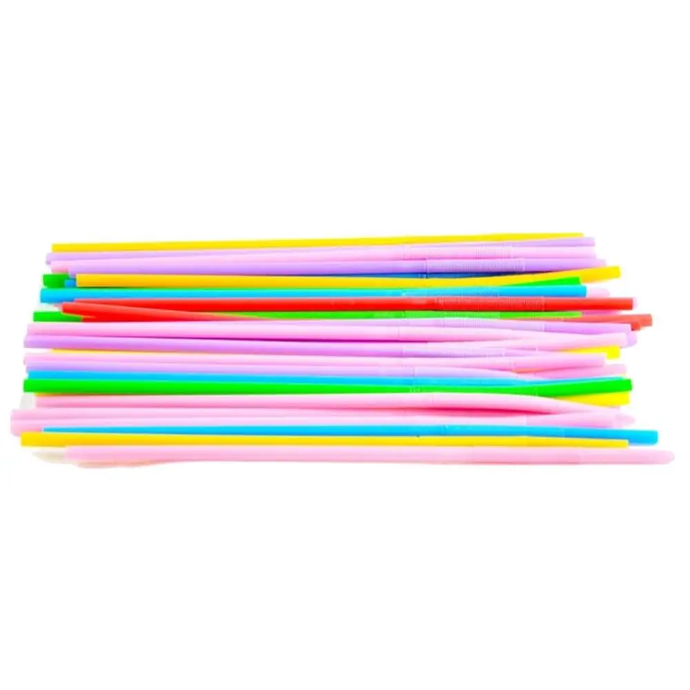 

100pcs disposable straws home bar party cocktail drink straws multicolor disposable straws high quality