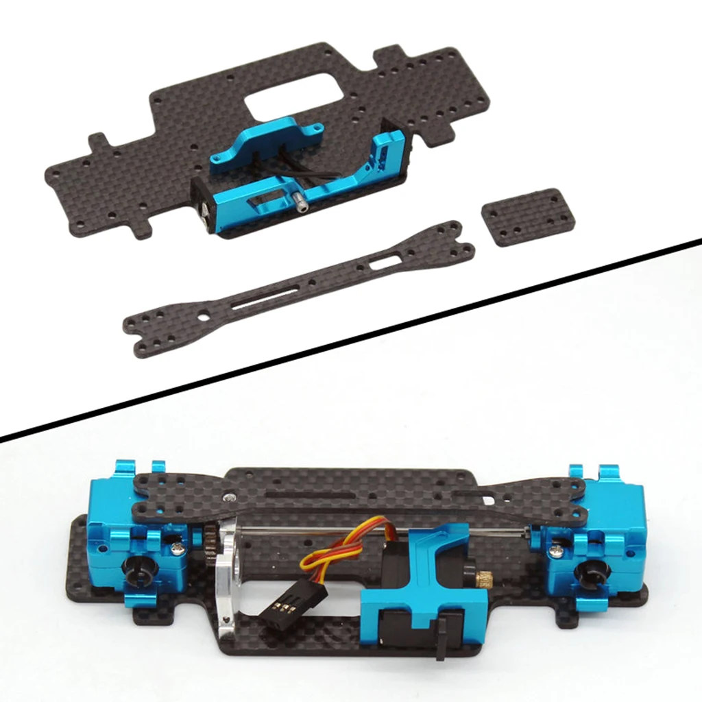 Placa de chasis de fibra de carbono RC con compartimento de bater&iacute;a, piezas de mejora aptas para WLtoys K989 RC, coche de carreras-1