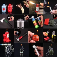mini metal butane gas lighter 1pcs creative fashion inflatable cigarette tool funny model smoking gift military lighter