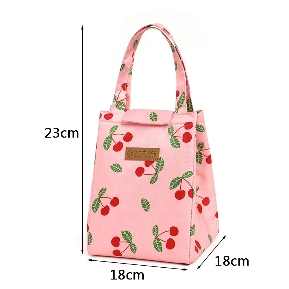 

2021 Portable lunch bag fashion ctue cat multicolor bags women waterpr hand pack thermal breakfast box portable picnic travel