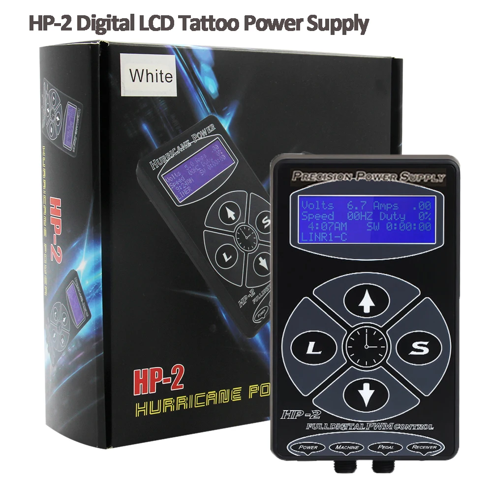 Блок питания HP-2 Hurricane для татуировок с цифровым ЖК-дисплеем | Красота и здоровье
