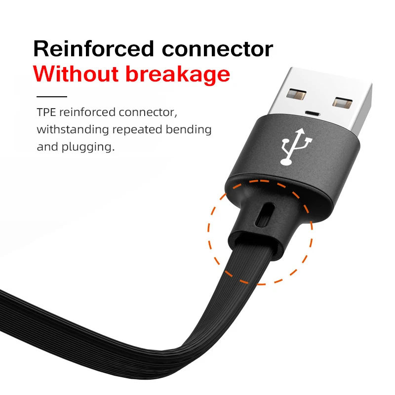 Портативный кабель USB 25 см Micro Type C зарядное устройство 2 4 А быстрая зарядка для Xiaomi