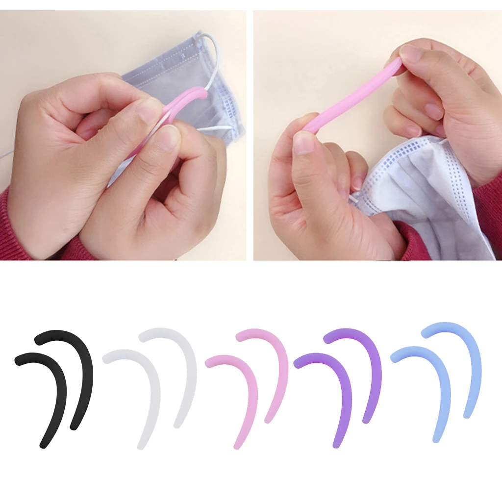 

10x Comfy Non-Slip Silicone Mask Ear Grips Protector Mask Ear Loop Strap Ropes
