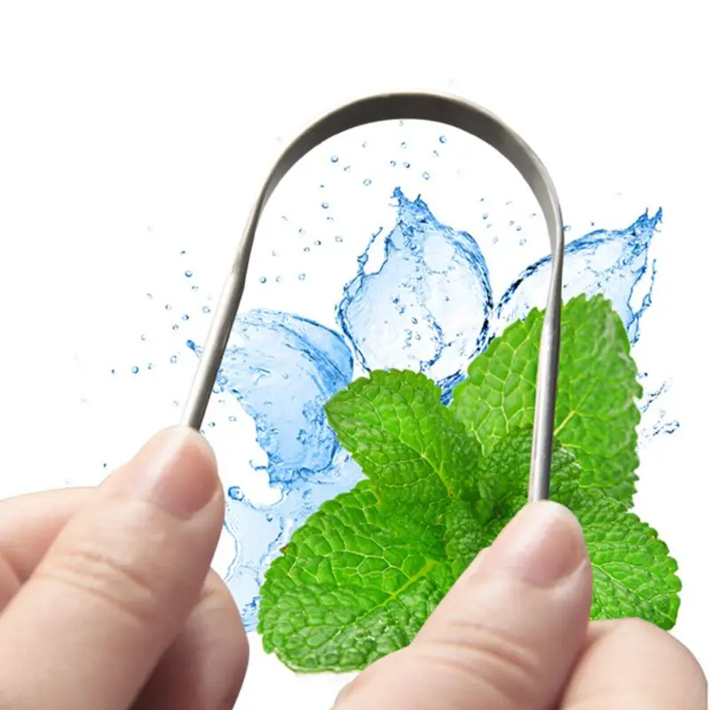 Нержавеющая сталь полезный скребок для языка Очиститель свежего дыхания с