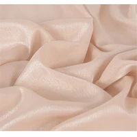 cf931 crinkle cloth silk linen shiny apricot luxury ripple high ranking custom fabric linen illuminant elastic fabric for women