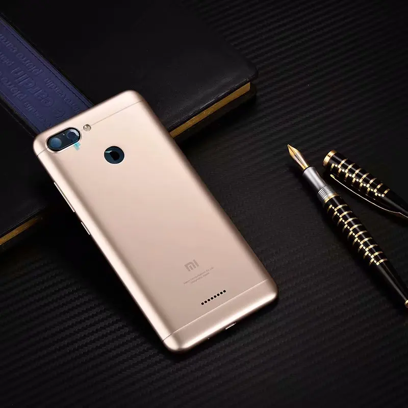 Redmi6 чехол на заднюю крышку для Xiaomi Redmi 6 пластик задняя дверь ремонт батарея чехол+ кнопки камеры стекло
