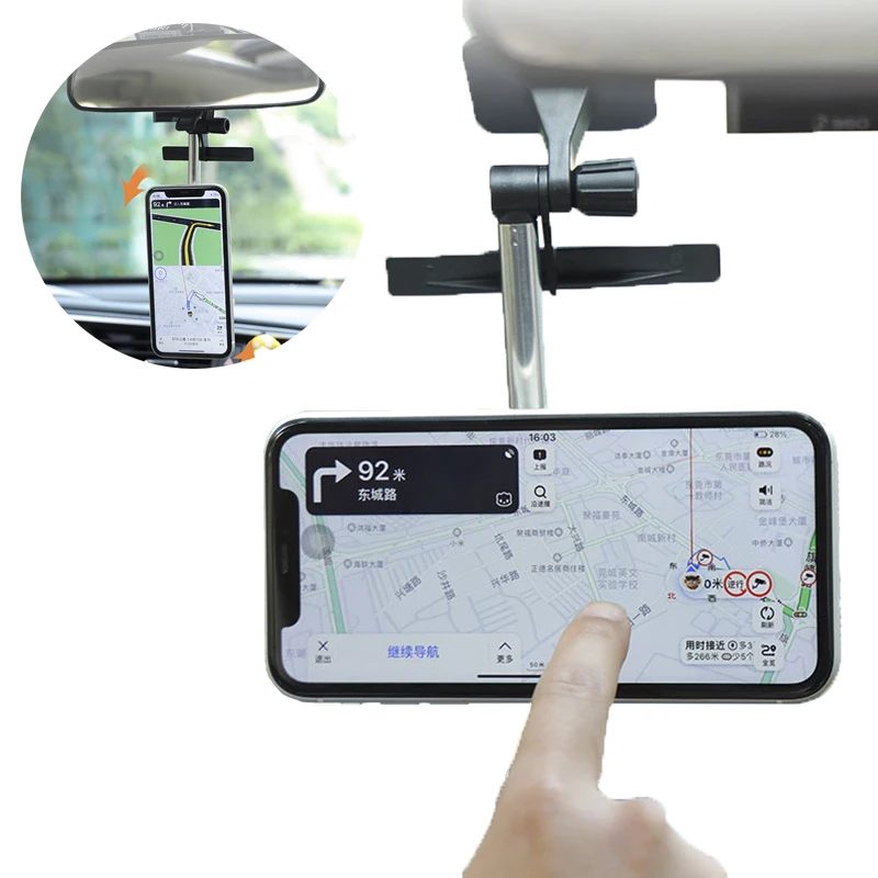

Car Phone Mount Stand Bracket 360 Rotating Foldable Magnet Smartphone Holder Car Rearview Mirror Mobile Phone Holder Magnetic