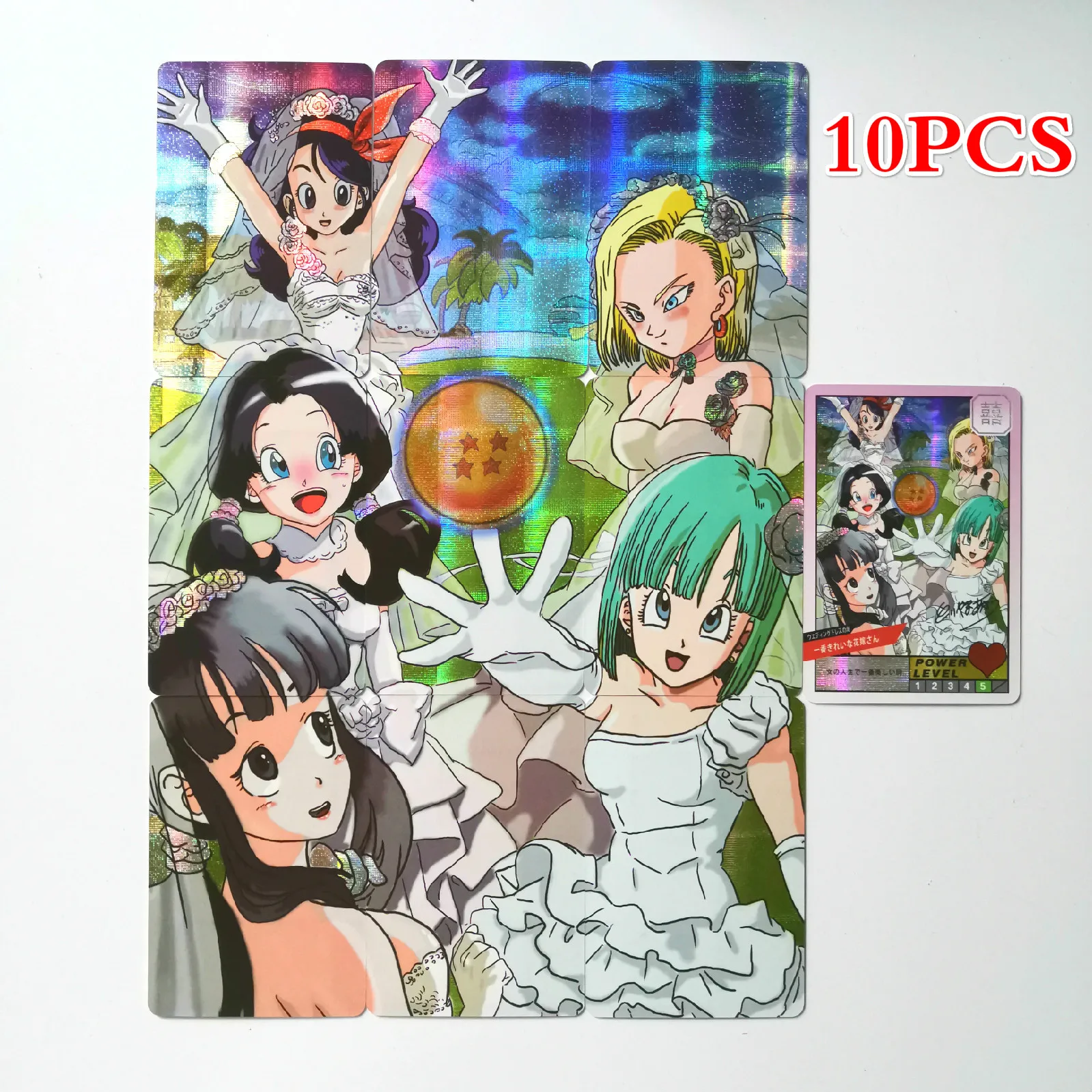 10pcs Gauze Flash 10 шт. супер Dragon Ball-Z Heroes 9 в 1 Боевая карта Ultra Instinct Goku Vegeta игровая коллекция карт - Цвет: 10pcs Gauze Flash