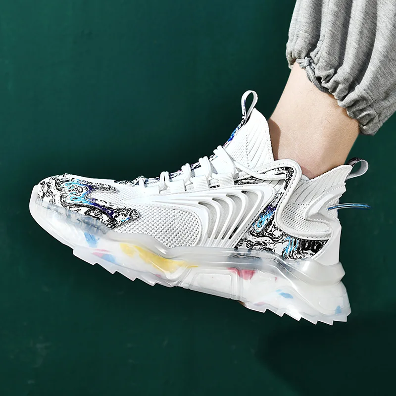 

Sports Shoes Men Summer Large Size Trend Hollow Mesh Breathable Non-slip Wear-resistant Fashion Basketball Casual Running Shoes
